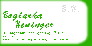 boglarka weninger business card